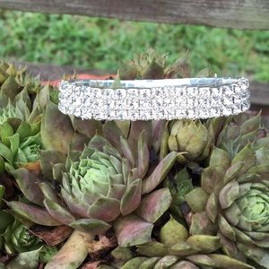 NWT 3 Row Cubic Zirconium Bracelet